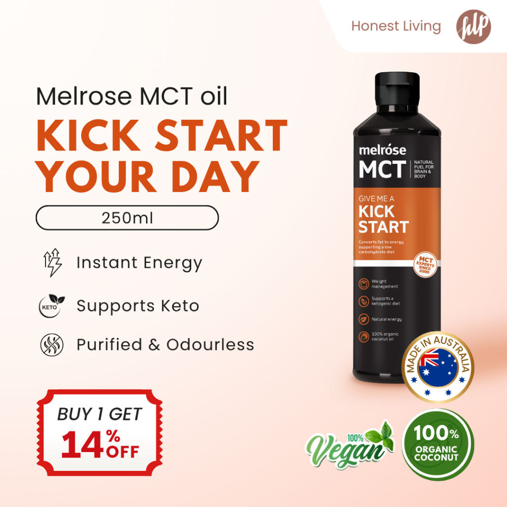 Melrose MCT 250ml Oil - Kick Start Your Day | Made in Australia (Exp ...