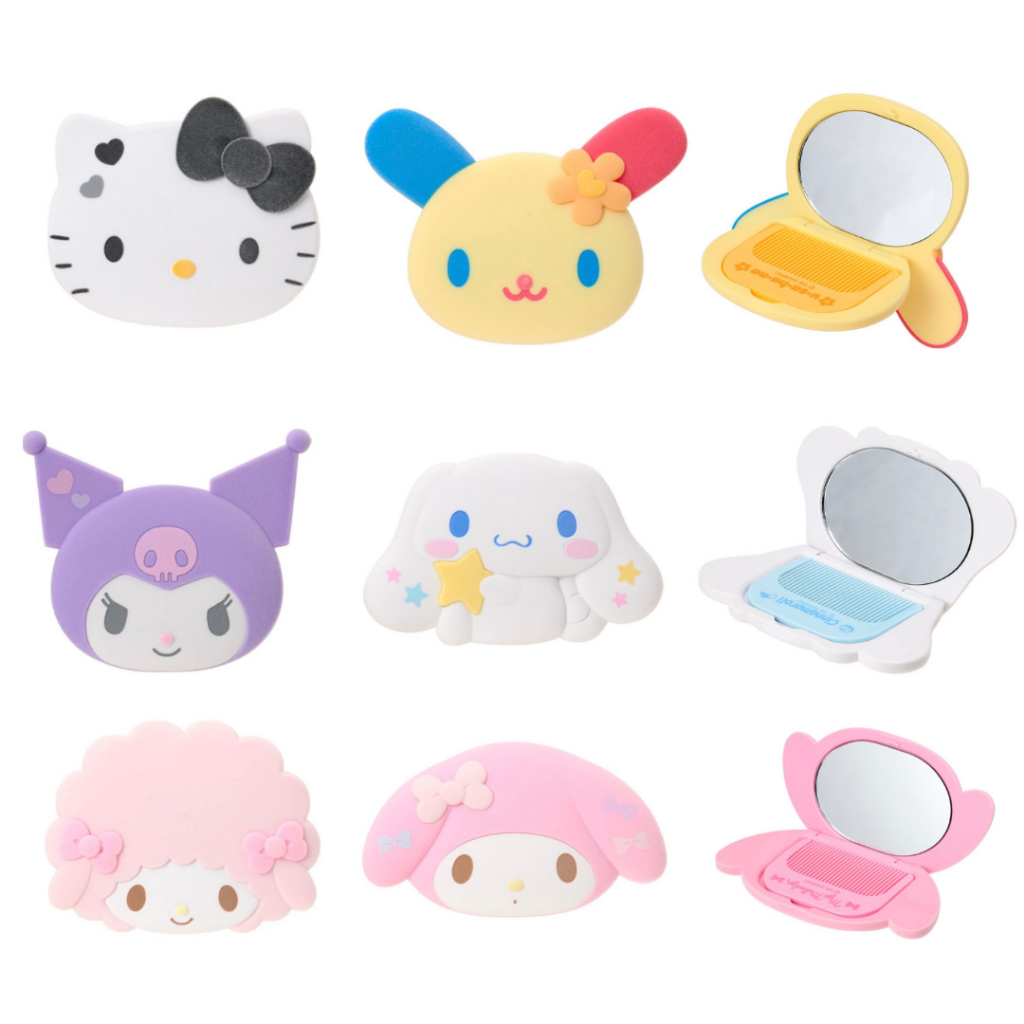 Sanrio New Character Comb & Mirror Set | Usahana Kuromi Cinnamoroll My ...