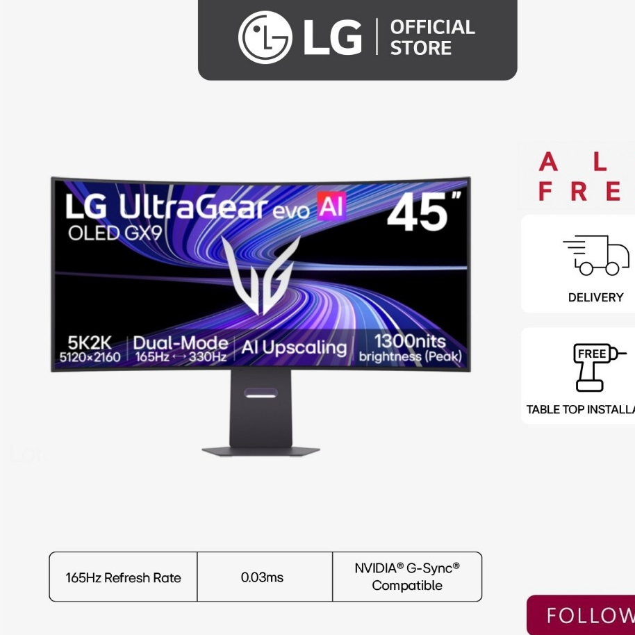 [New] [Online Exclusive] [Pre-Order] LG 45GX950B-B 44.5