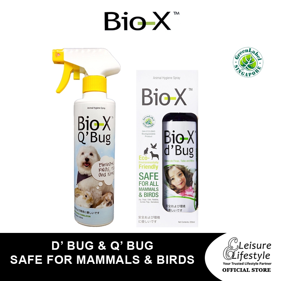 Bio-X D' Bug 220ml / Q' Bug 300ml Animal Hygiene Spray (Safe For All ...