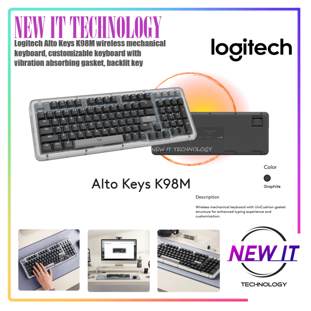 Logitech Alto Keys K98M wireless mechanical keyboard, customizable ...