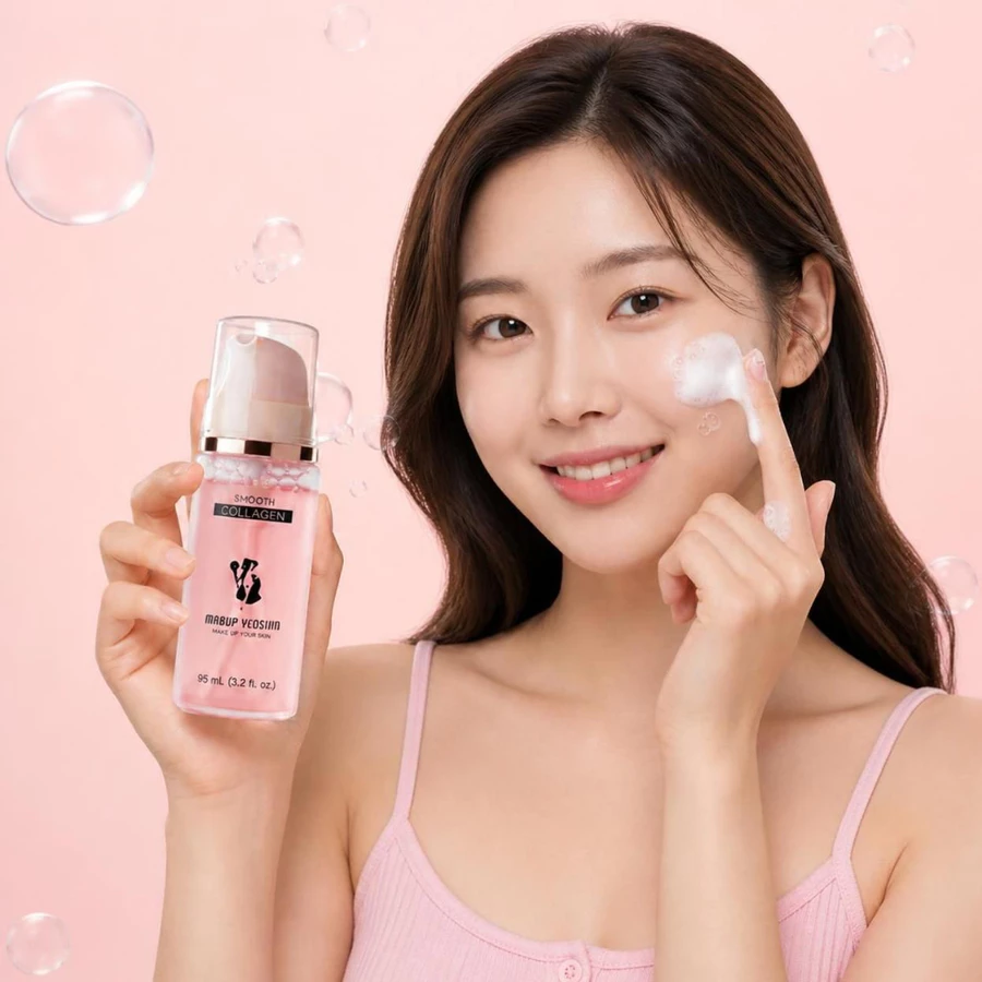 MABUP YEOSHIN collagen bubble mask skincare application