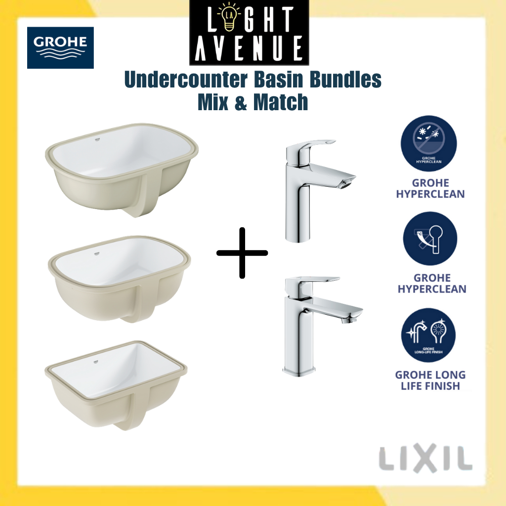 Grohe Undercounter Basin Bundles Mix and Match Alpine White Basin ...