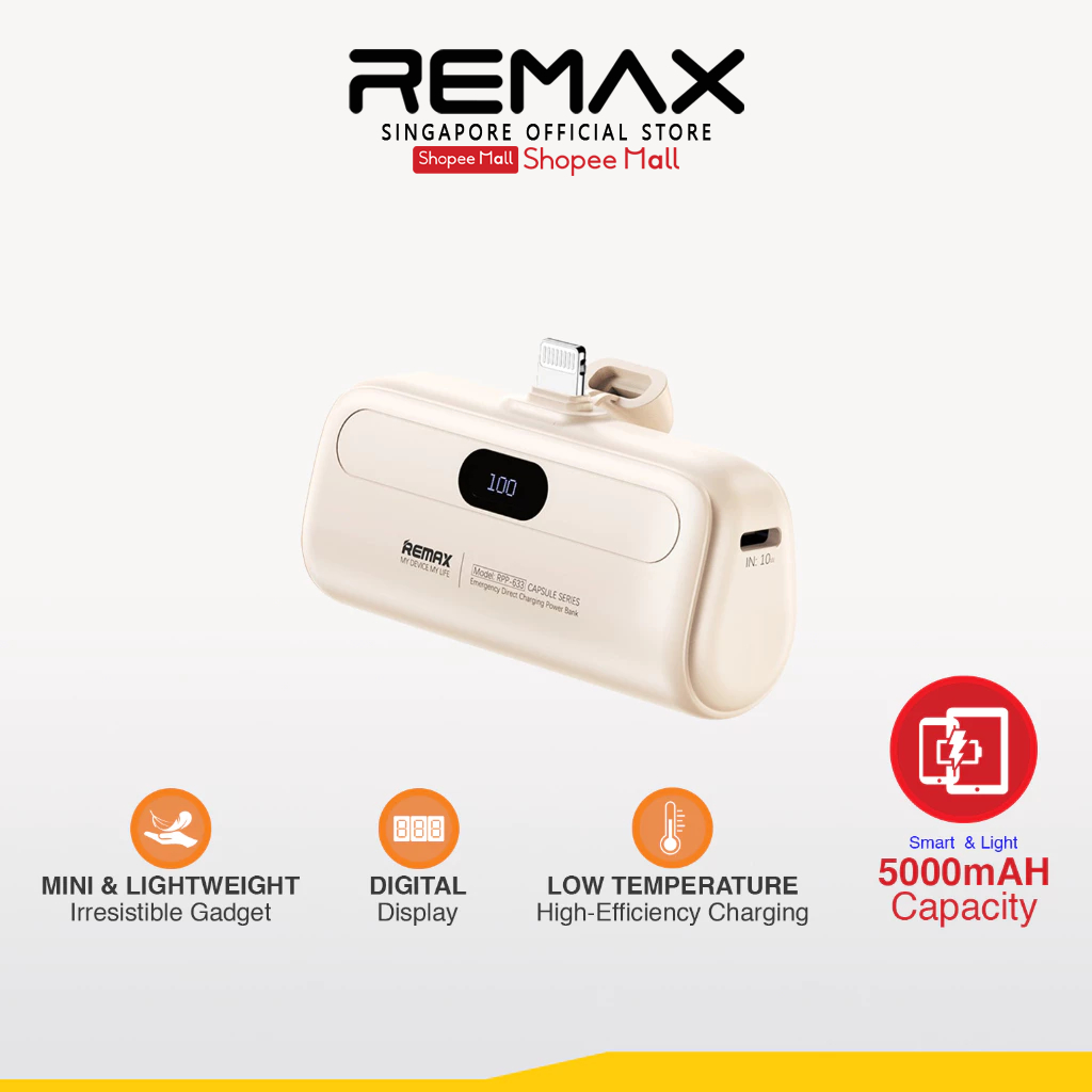 [Remax Energy] RPP-632 / RPP-633 / RPP-28 5000mAh Capsule series 2A ...