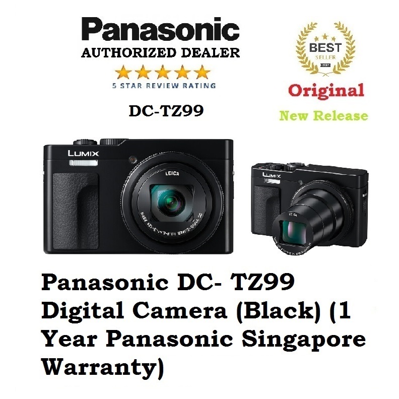 Panasonic DC- TZ99 Digital Camera (Black) (1 Year Panasonic