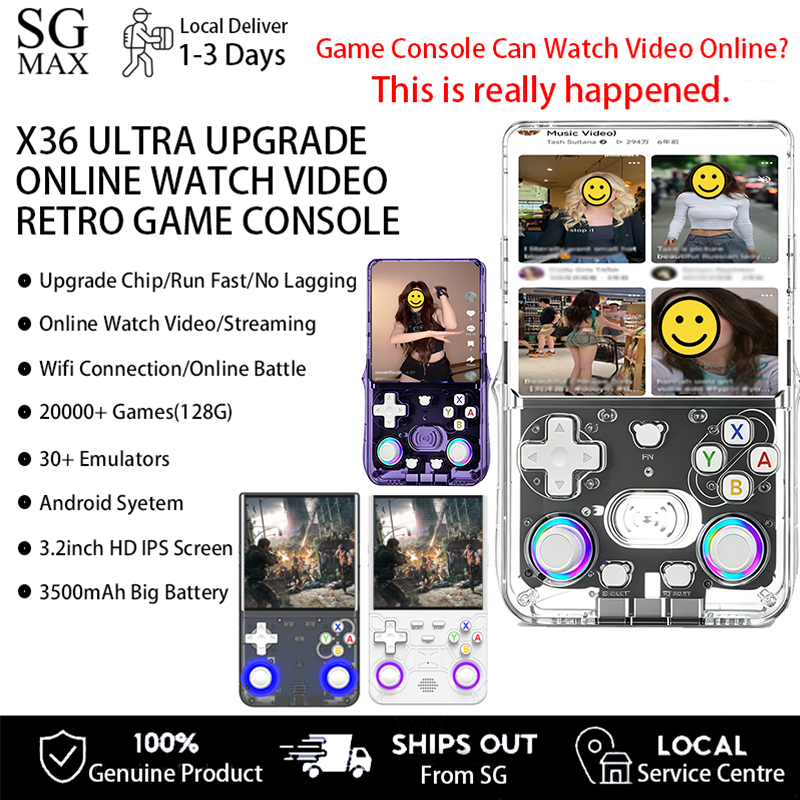 New R36 X36 Ultra R36s Retro Handheld Video Game Console WIFI Battle ...