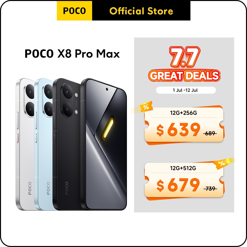 New POCO X8 Pro Max Smartphone | 12GB+256GB/12GB+512GB, Flagship