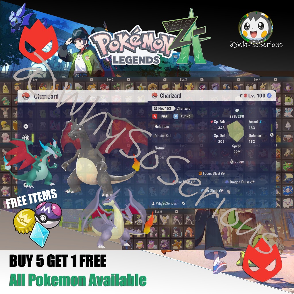 Nintendo Switch Pokemon Legends ZA Shiny Battle Ready Charizard ...