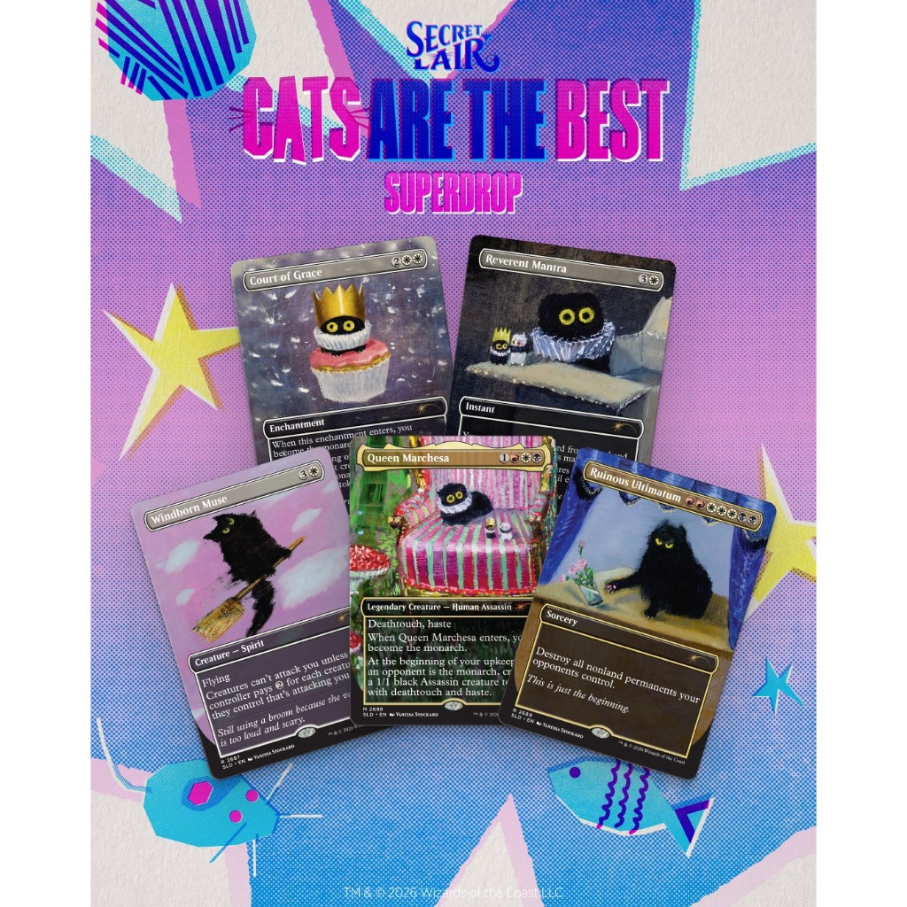 MTG Secret Lair Cats Purr Majesty Foil Edition​ Sealed | Shopee