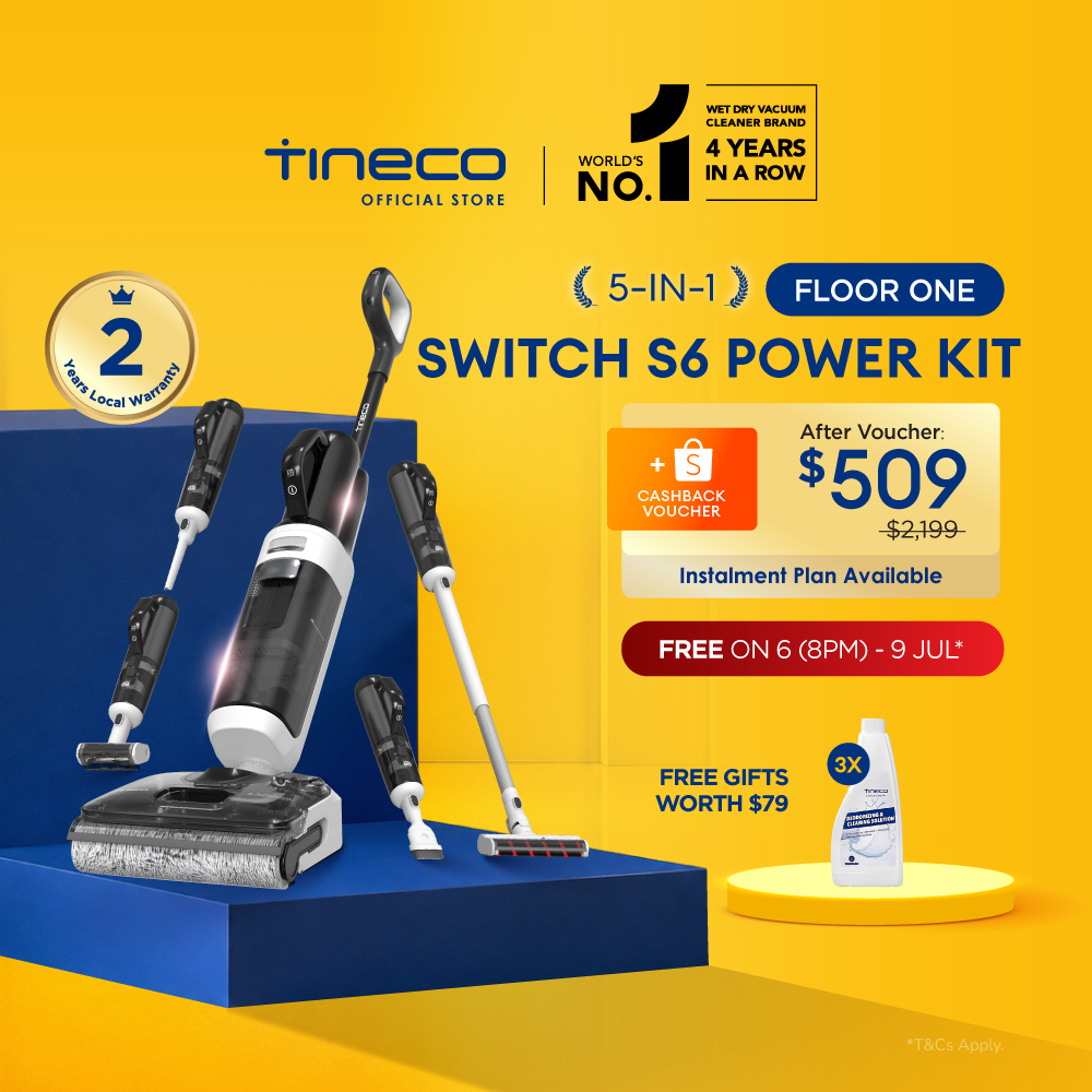 【最新】tineco Floor One Switch S6 5-IN-1】Tineco Floor One Switch S6 Power Kit 25kPa Multi-Function