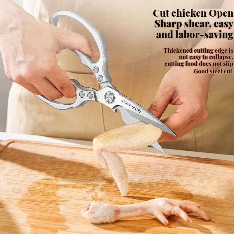 SG Stock｜Multi functional stainless steel kitchen scissors fish chicken ...
