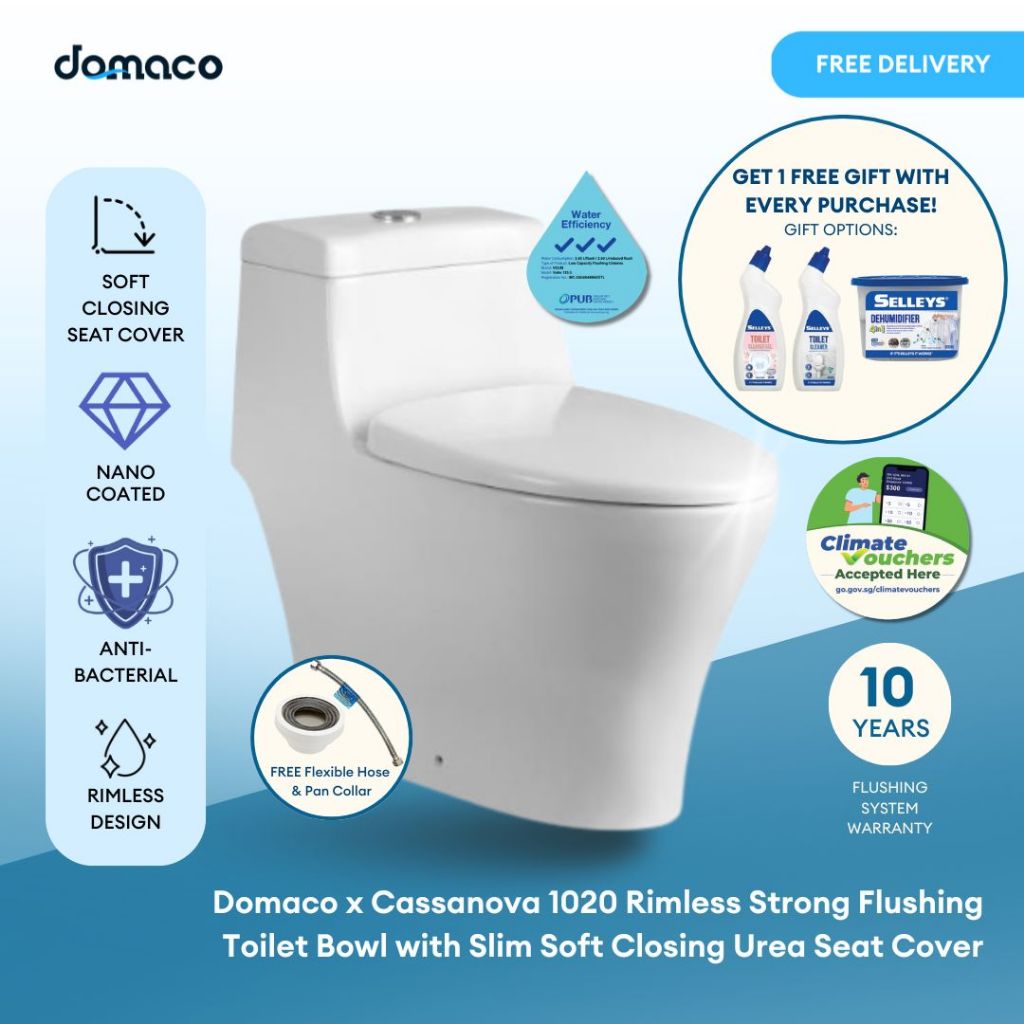 [FREE INSTALL] NEW 2025 Branded Upgraded Powerful Rimless Toilet Bowl w ...