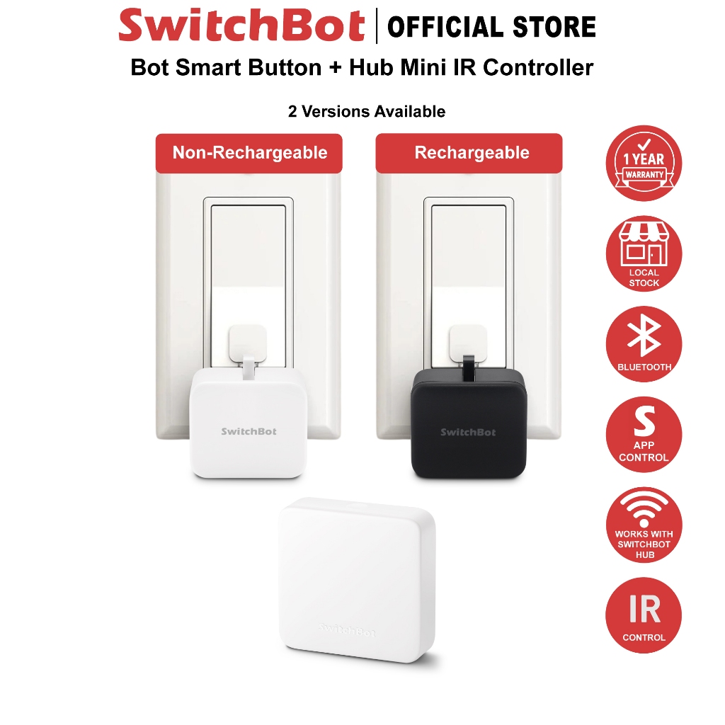 SwitchBot Bot + Hub Mini with IR Control Bundle | Shopee Singapore