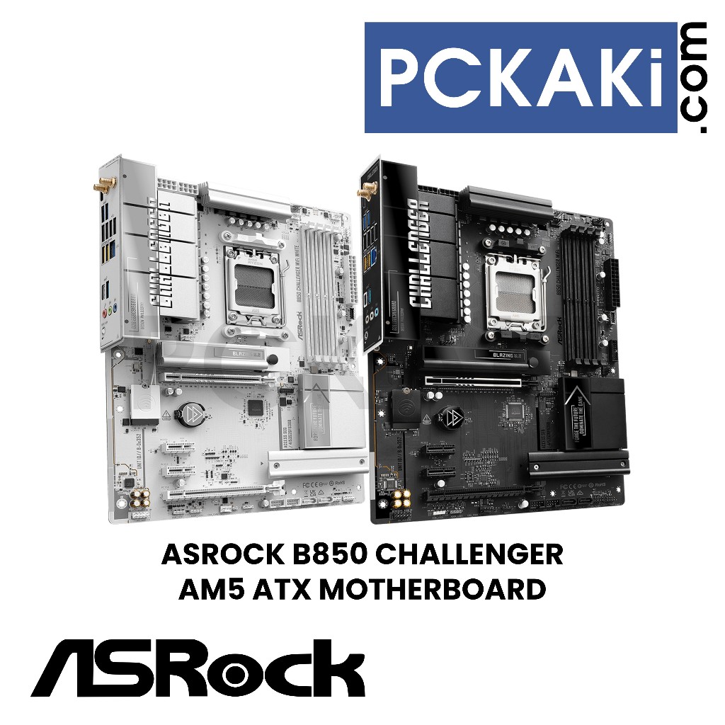 ASROCK B850 CHALLENGER / WHITE WIFI 7 AMD RYZEN AM5 DDR5 ATX