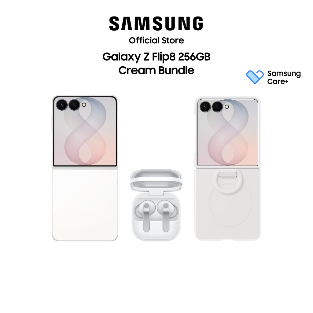 Samsung Galaxy Flip8 (256GB) + Buds4 Pro + Case + Samsung Care+ Lite ...
