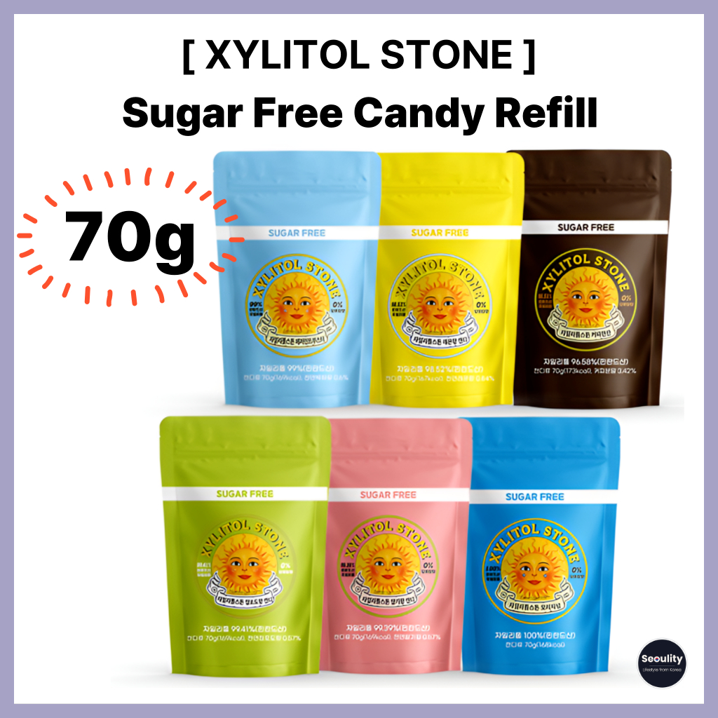 [Xylitol Stone] Korean Oral Care Candy 70g Refill Pouch | No Sugar ...