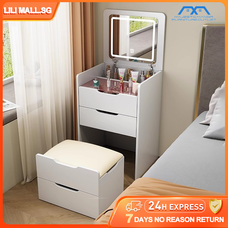 【LILI.SG】⭐Small apartment dressing table makeup table flip-top ...