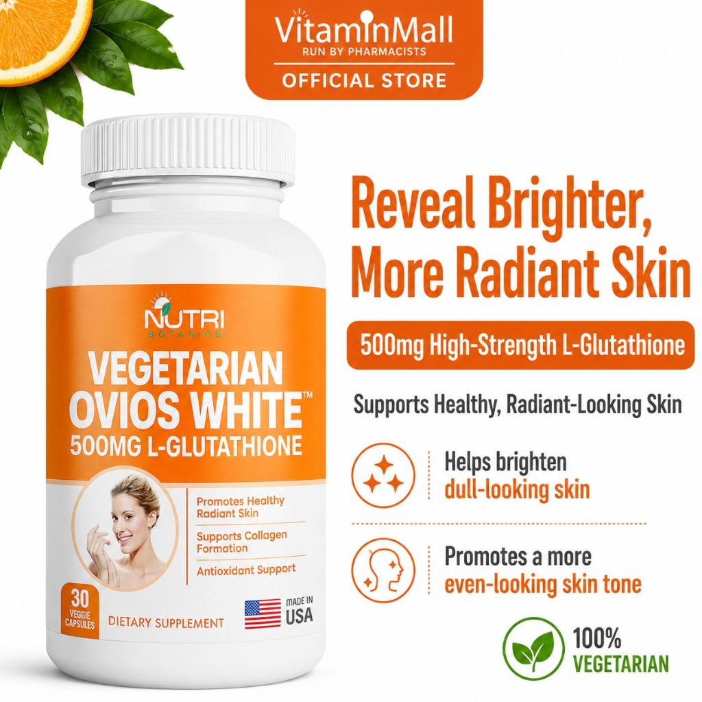 nutra white glutathione Botanics Ovios Skin Whitening Supplement - 500mg L Glutathione Capsule Whitening Supplement DRB00602 enclosed in liposomes As therapeutic peptides, especially Flavor:30 ct. Grape