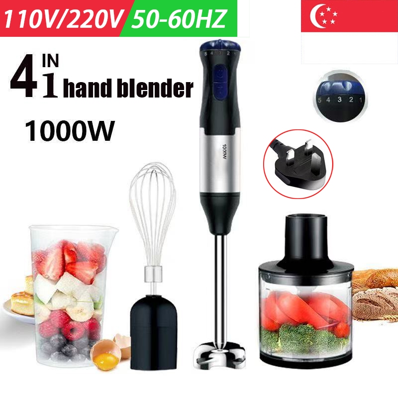 Portable Hand Blender Set 4in1 Electric Whisk Chopper Food Machine ...