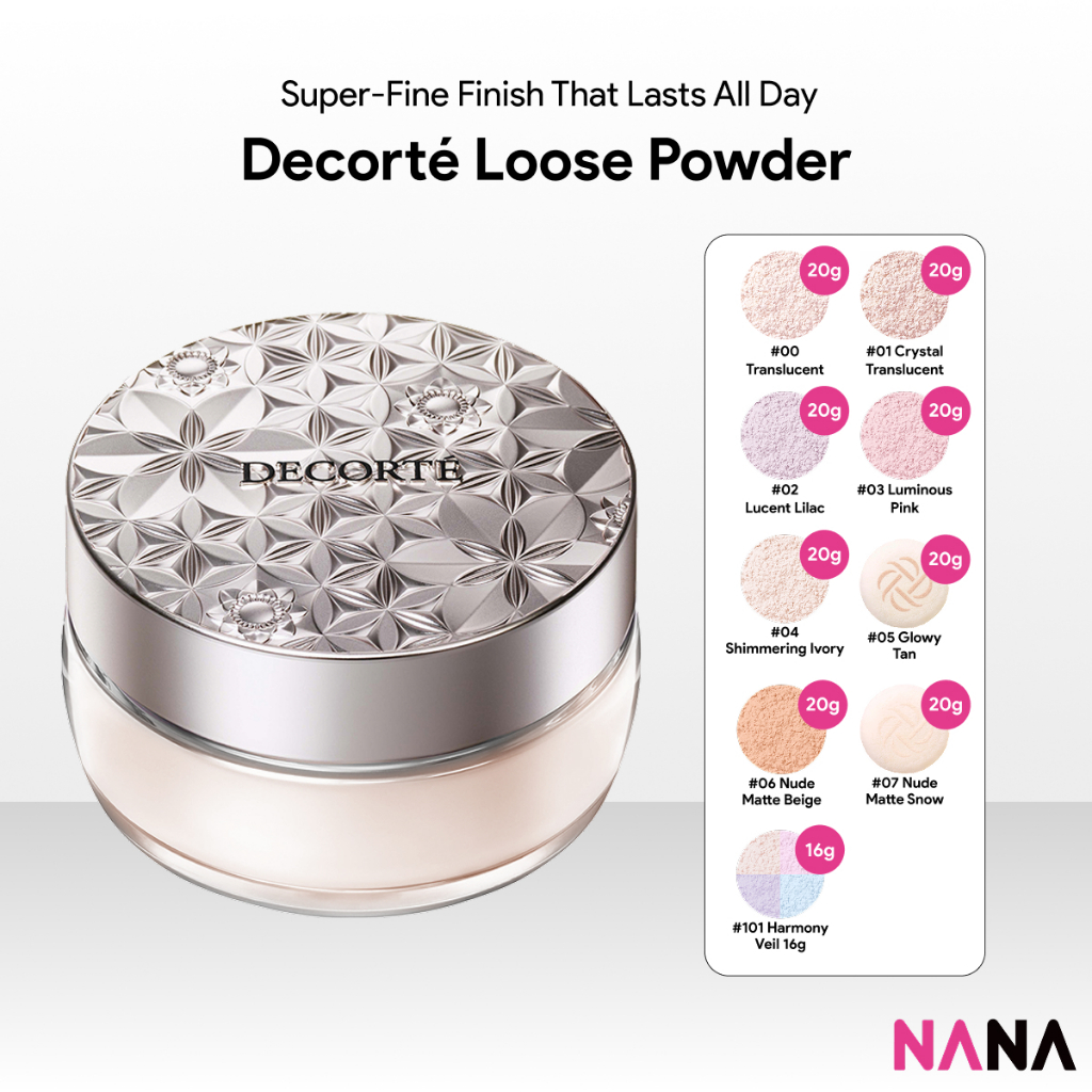 DECORTÉ Loose Powder [00 Translucent 20g, 01 Crystal Translucent