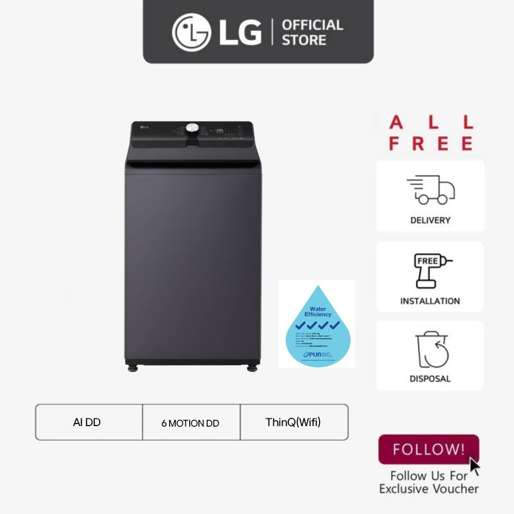 [New] [Pre-Order] LG Top Load Washer 13kg TX2313DT5G | AI DD | 6 Motion ...