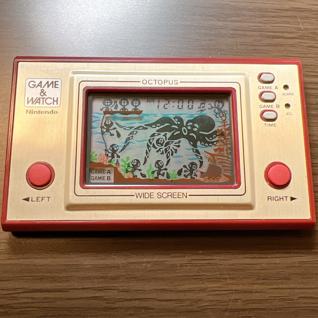 NINTENDO GAME AND & WATCH Octopus Wide Screen1981 Direct From