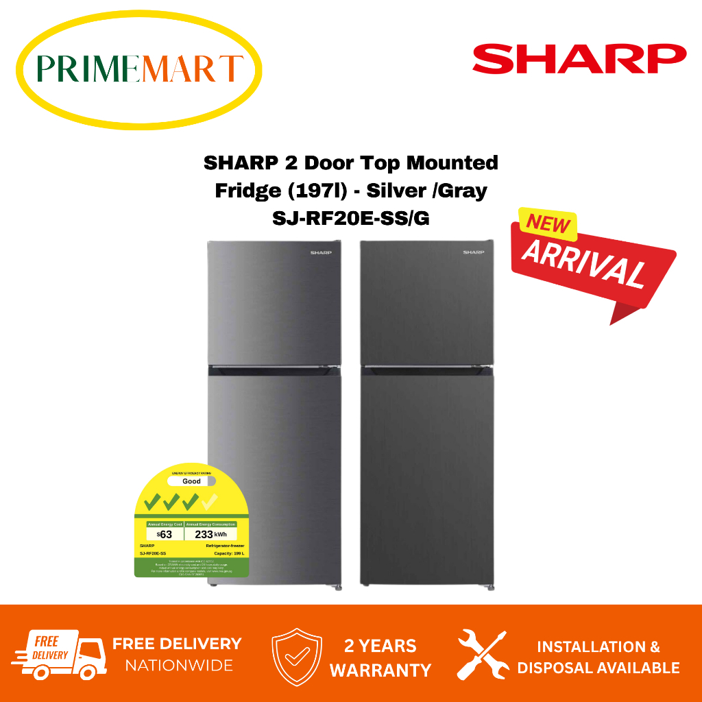 sharp 2 door refrigerator - Prices and Deals - Oct 2026 | Shopee Singapore