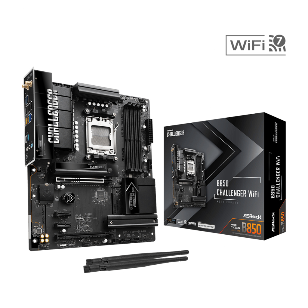 ASROCK B850 CHALLENGER / WHITE WIFI 7 AMD RYZEN AM5 DDR5 ATX