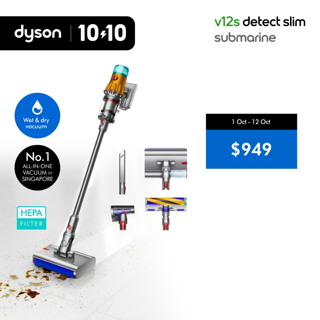 10.10 Specials] Dyson V12s Detect Slim Submarine™ Complete HEPA