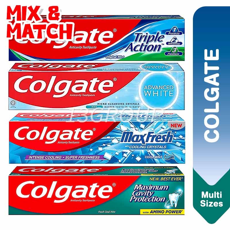 Colgate Toothpaste Advanced White / Max Cavity / Max Fresh / Triple ...