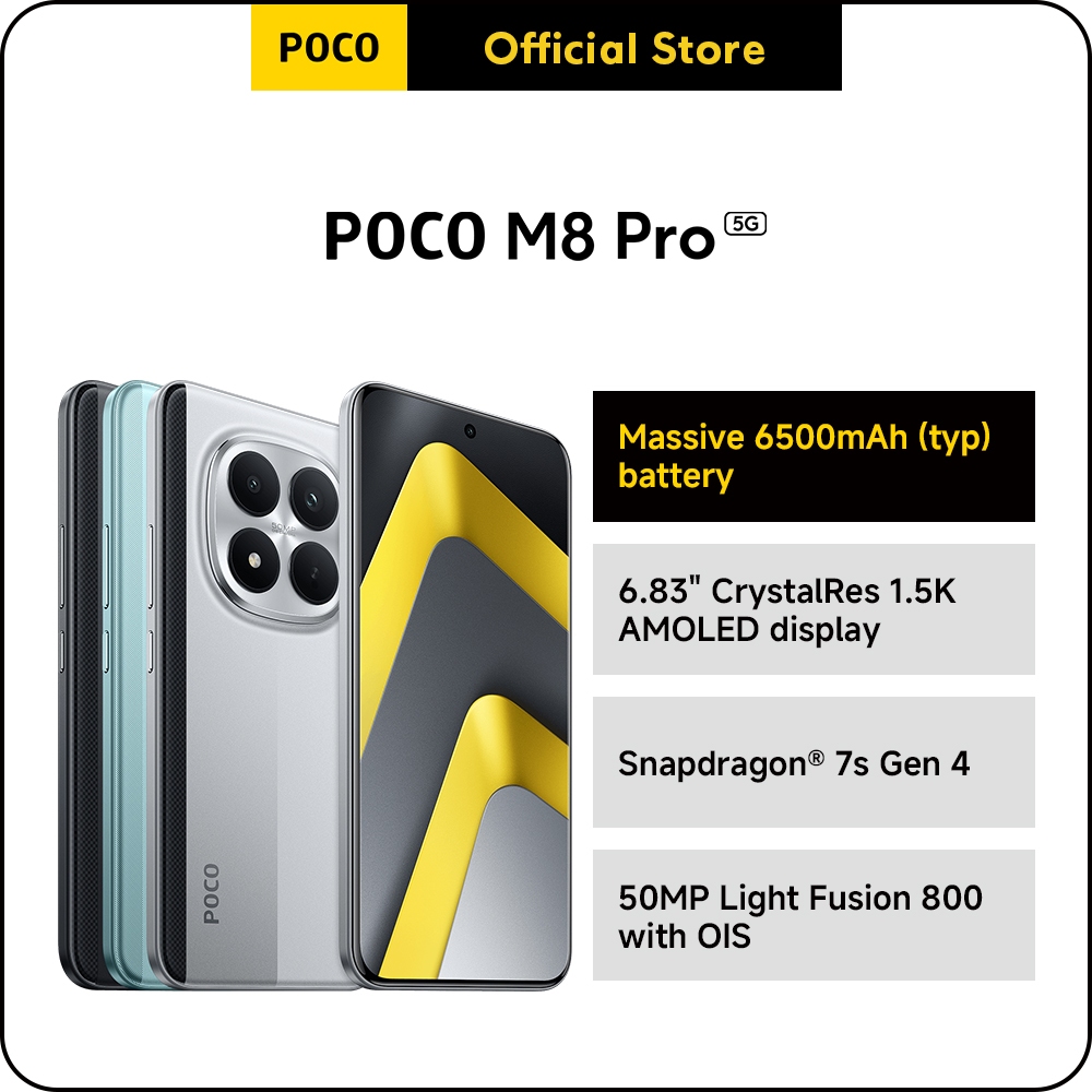 New POCO M8 Pro 5G Smartphone |8GB+256GB/12GB+512GB, Massive