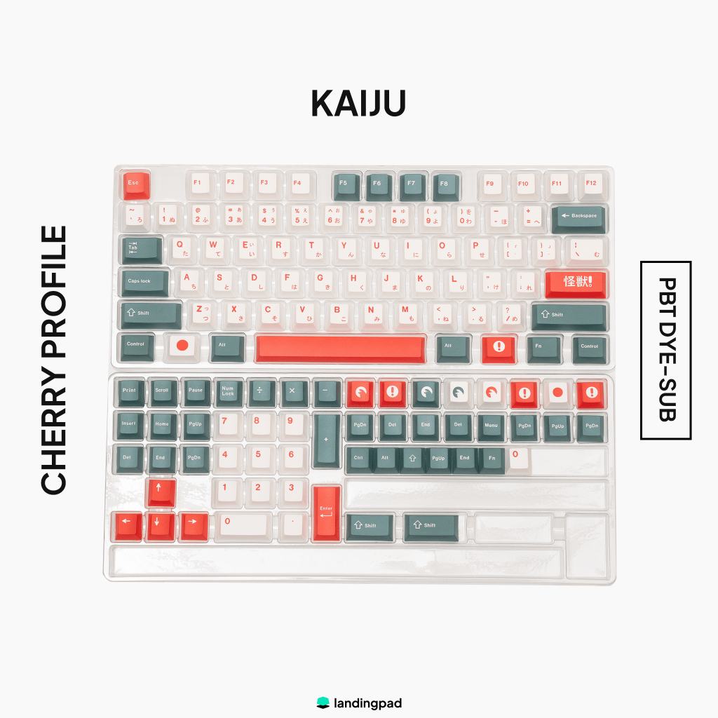 [⌨️ LandingPad] PBT Kaiju Japanese Hiragana Keycap Set for Mechanical ...