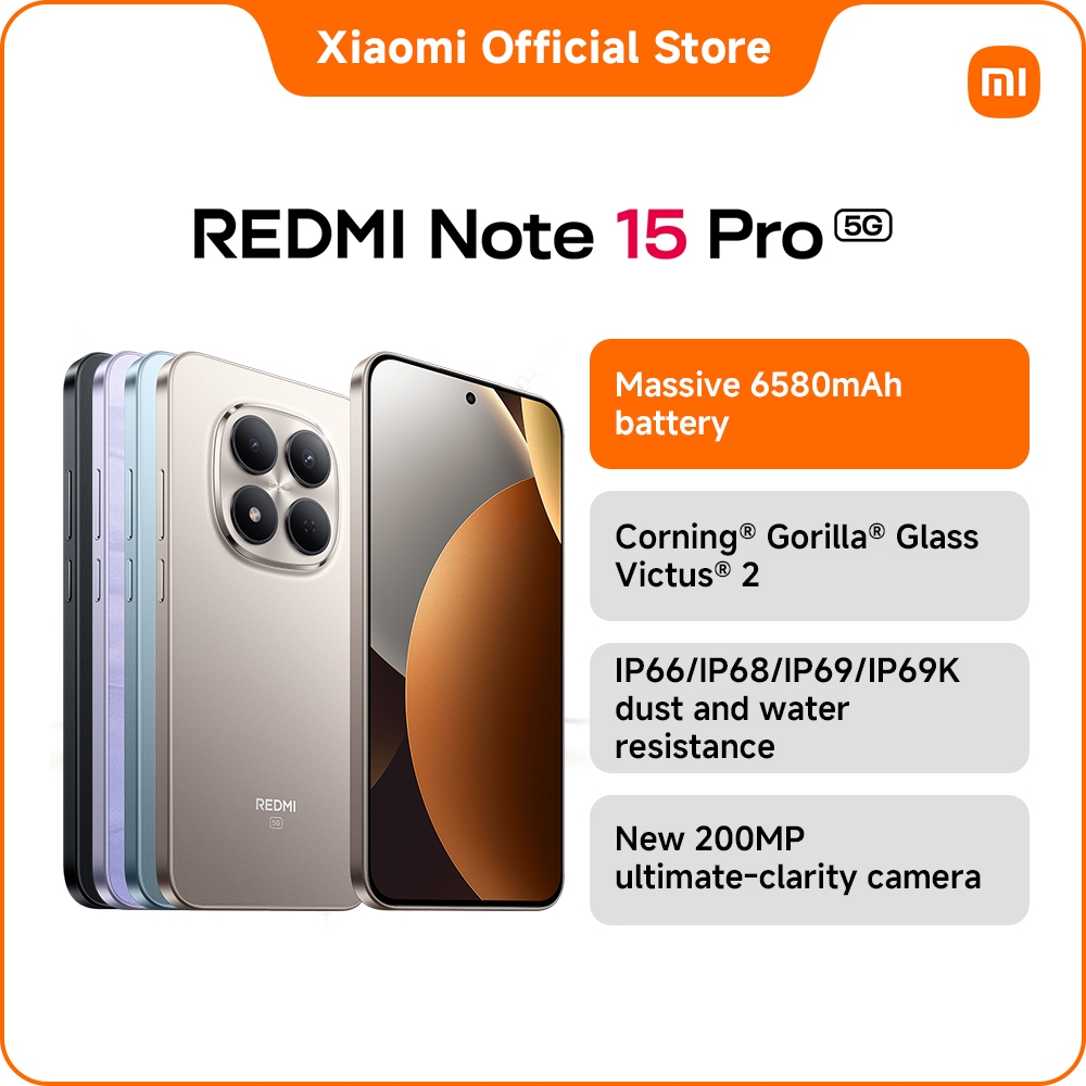 New REDMI Note 15 Pro 5G Smartphone | 8GB+256GB, Massive 6580mAh