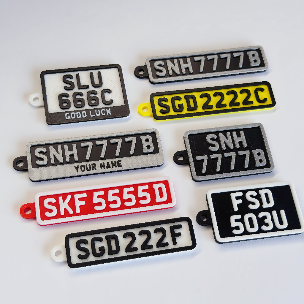 SG Customised Vehicle Number keychian Car Plate Motorcycle License ...