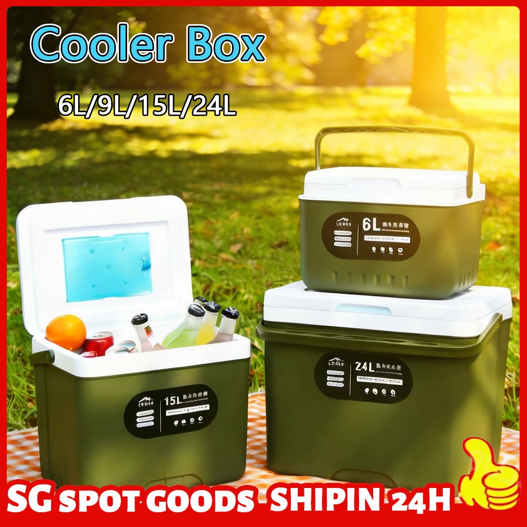 6L 9L 15L 24L Ice Box Camping Small Cooler Box Food&Drink Fishing Heavy ...