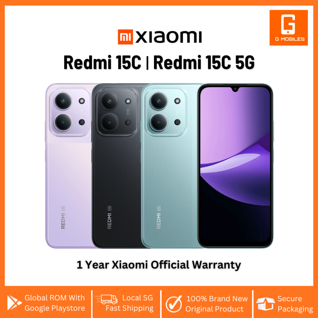 Xiaomi Redmi 15C 5G / Xiaomi Redmi 15C 4G / 8GB RAM+256GB Storage ...