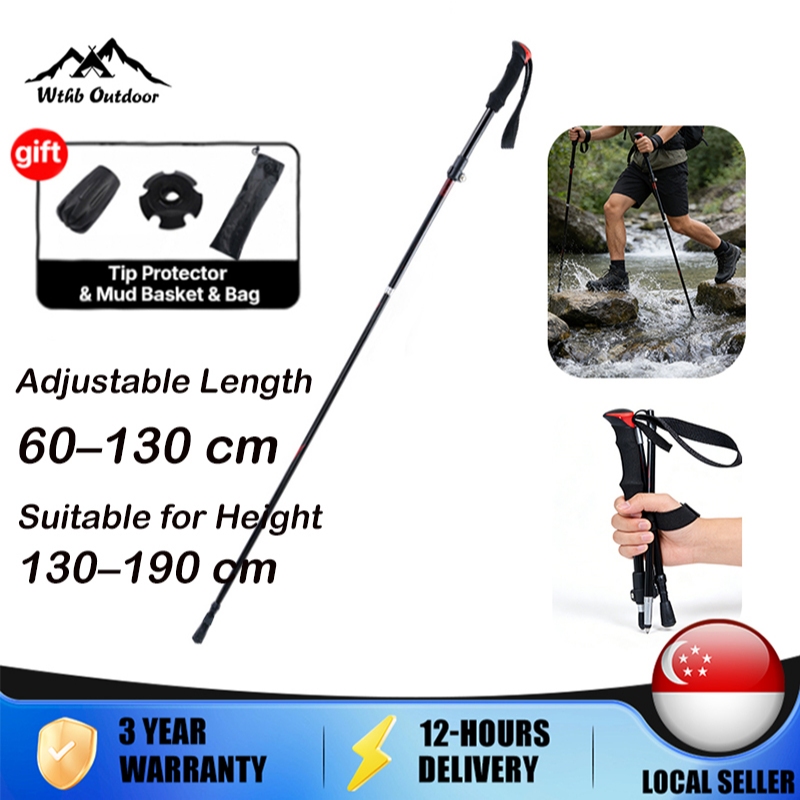 Collapsible Tri-fold Hiking Poles Sticks Light-weight Collapsible ...