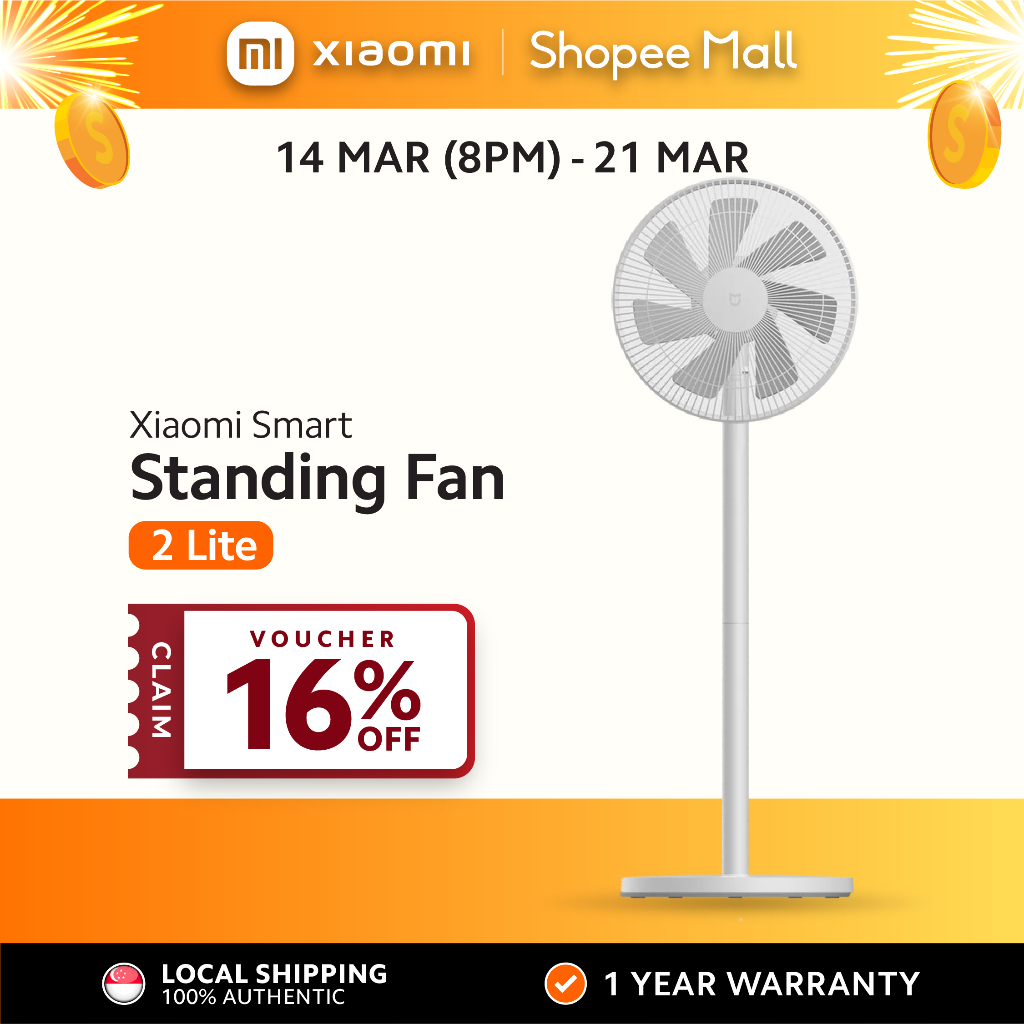 Xiaomi Mi Smart Standing Fan 2 Lite / Fan 2 | 90° Wide Coverage ...