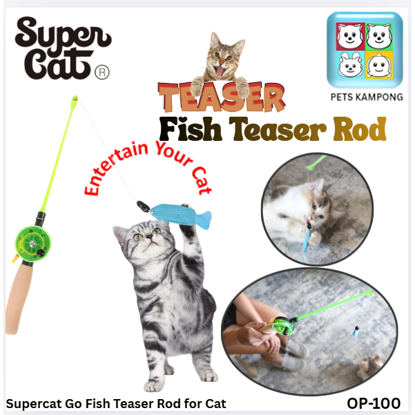 Supercat Go Fish Teaser Rod for Cat- OP100 | Shopee Singapore