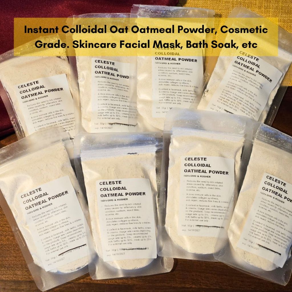 50 Gr - Instant Colloidal Oat Oatmeal Powder, Cosmetic Grade, bath soak ...