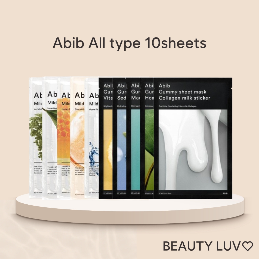 Abib] Gummy Sheet Mask / Mild Acidic pH Sheet Mask SET 5/10ea