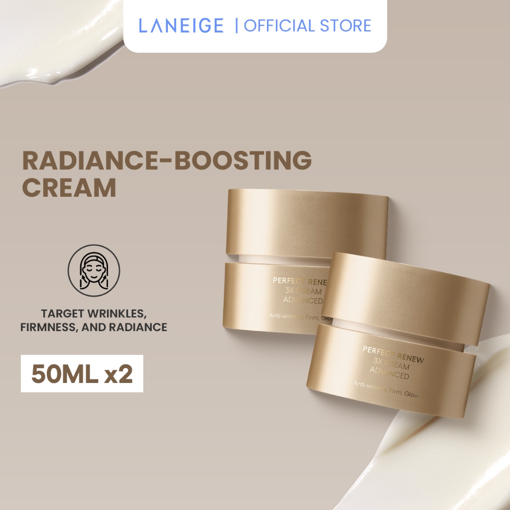 LANEIGE Official] Perfect Renew 3X Cream Advanced 50ml + 50ml