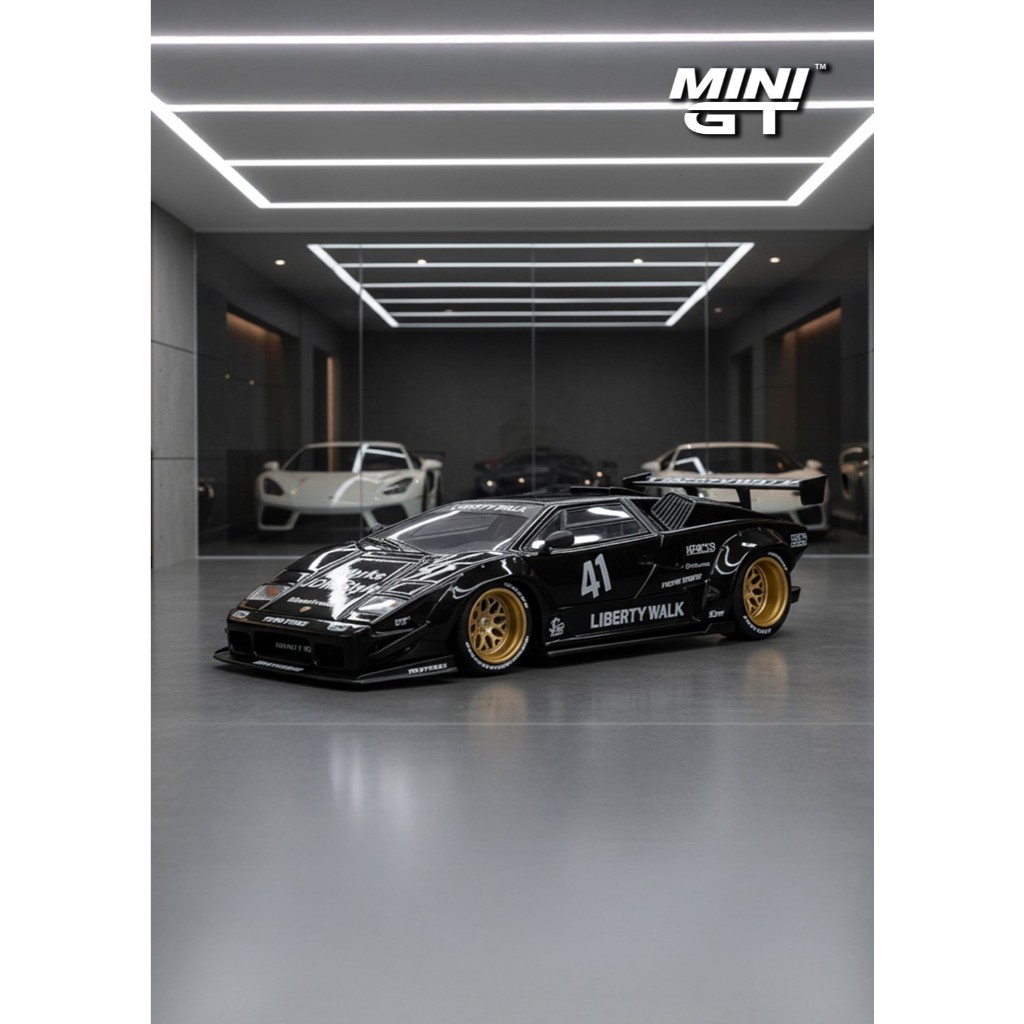 Liberty Walk 1/64 Lamborghini Countach LB-WORKS Black LBWK