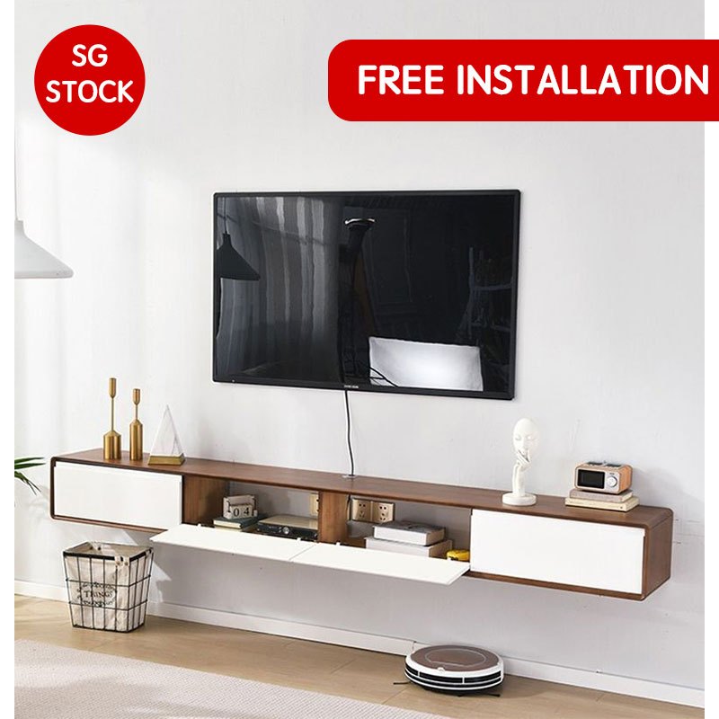 *FREE INSTALLATION*[SG Stock]TV Cabinet Console Wood TV Storage Cabinet ...