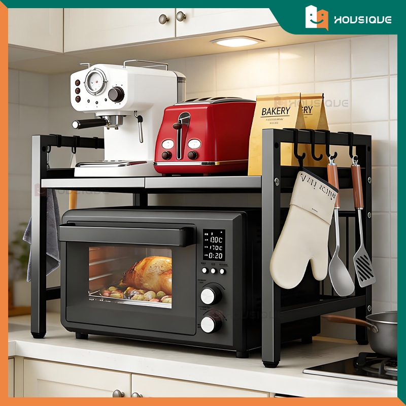 Microwave Rack Adjustable Oven Stand Air Fryer Rack Rice Cooker Rack ...