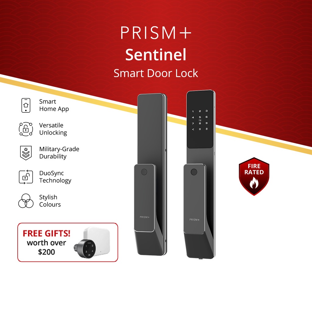 [FREE INSTALLATION] PRISM+ Sentinel Series Smart Door Lock [Delivers in ...