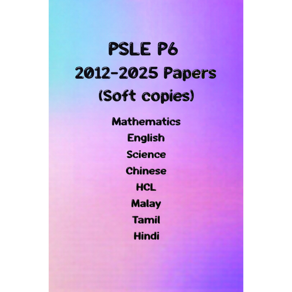 PSLE P6 Real exam papers w/Solutions(2012-2025) | Shopee Singapore