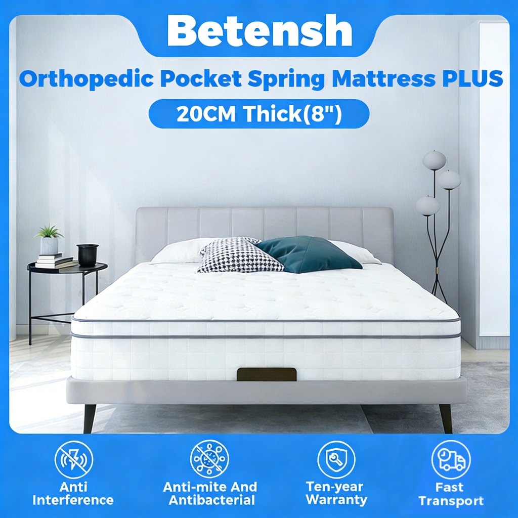 BETENSH 20cm Pocket Spring Mattress