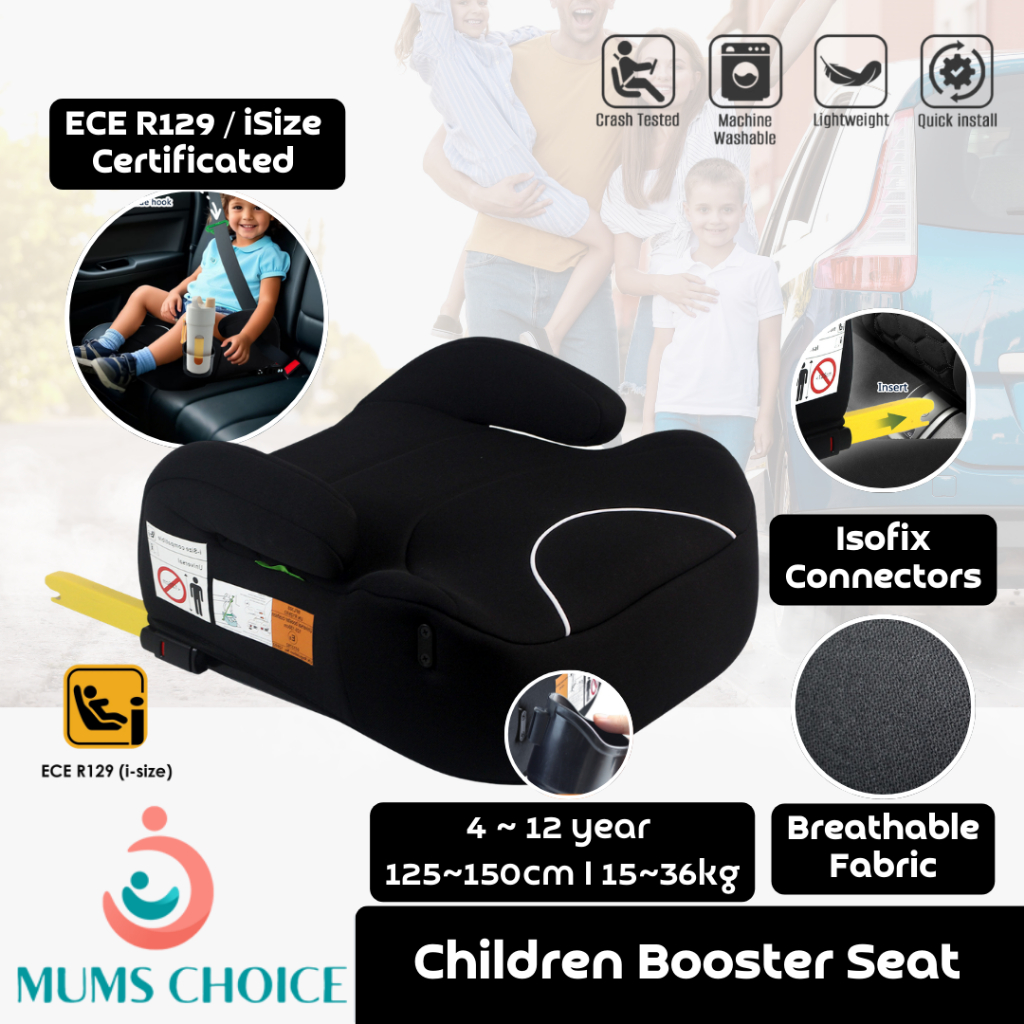 Mums Choice children isofix car seat booster seat ECE R129 (125~150cm ...