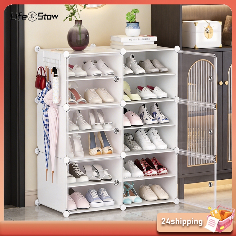 Life Stow|Shoe Cabinet Plastic Adjustable Shoes Storage Cabinet Multi ...